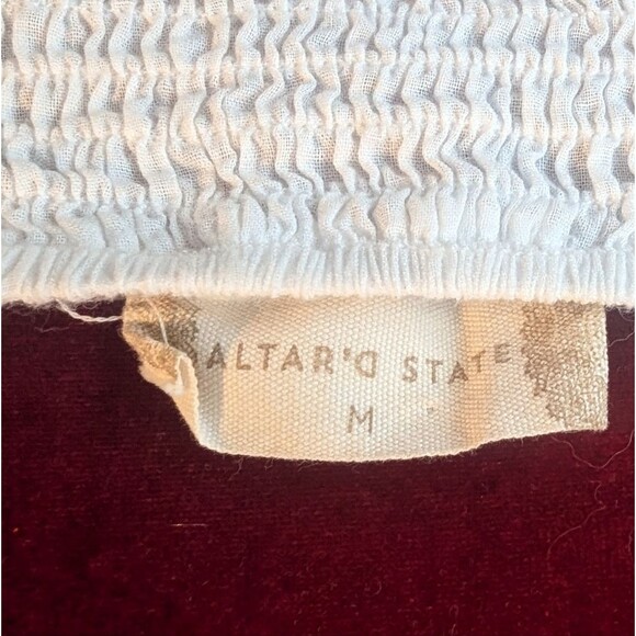 Altar'd State Aurelie Puff Sleeve Smock Dress Size Medium - Picture 6 of 6